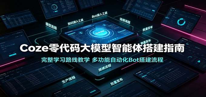 Coze零代码大模型智能体搭建指南:完整学习路线教学,多功能自动化Bot搭建流程