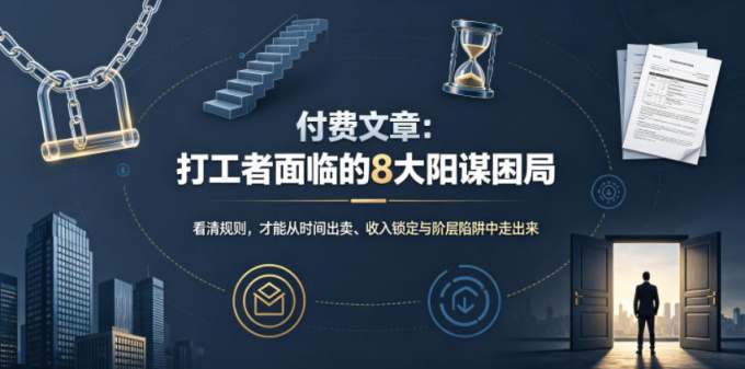 付费文章:打工者面临的8大阳谋困局