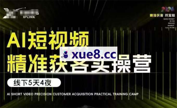 宝儿姐《AI短视频精准获客实操营6月10-14号线下课》