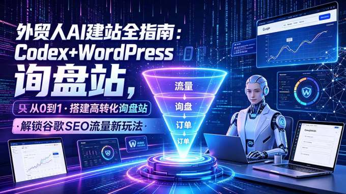 外贸人AI建站全指南:Codex+WordPress从0到1·搭建高转化询盘站·解锁谷歌SEO流量新玩法
