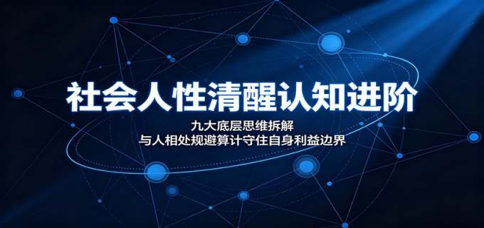 社会人性清醒认知进阶:九大底层思维拆解,与人相处规避算计守住自身利益边界