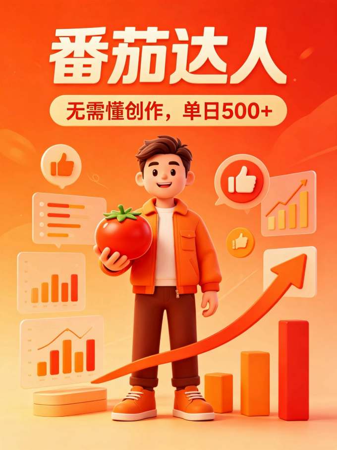 番茄小说达人全自动变现，普通人轻松日入500+