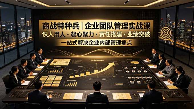 商战特种兵|企业团队管理实战课,识人用人・凝心聚力・责任搭建・业绩突破