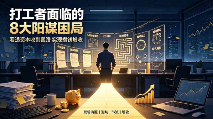 付费文章:打工者面临的8大阳谋困局,看透资本收割套路实现攒钱增收