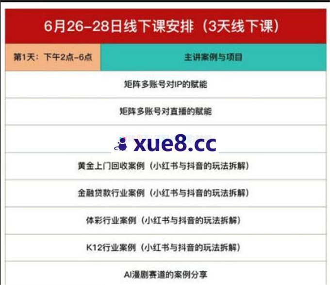 嗨推《矩阵引流运营线下实训课3天录音》