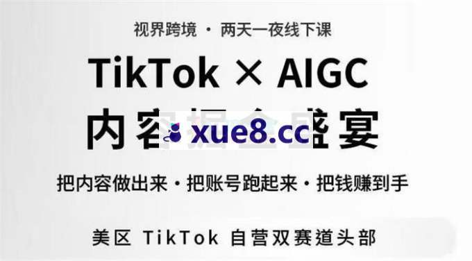 视界跨境《TikTok Aigc美区短视频带货4月17-18号线下课》