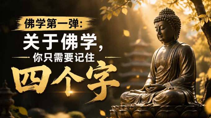 付费文章:佛学第一弹:关于佛学,你只需要记住四个字