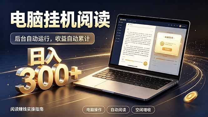 看小说也有收益？自动化流程，轻松日入300+