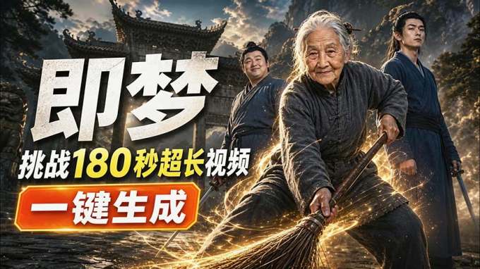 即梦挑战180秒超长视频！一键生成3分钟电影？完整制作流程详细分享！