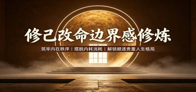修己改命边界感修炼：筑牢内在秩序，摆脱内耗消耗，解锁顺遂贵重人生格局