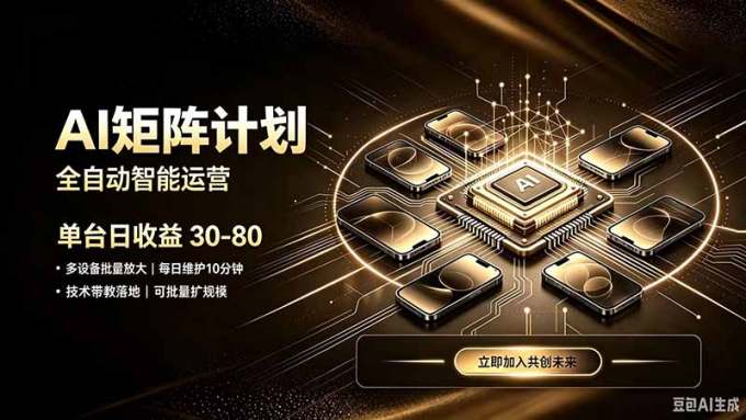 AI智能对话，矩阵规模化创业，全程技术扶持，长久稳定，日入800+