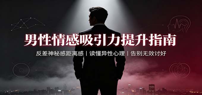 男性情感吸引力提升指南：反差神秘感距离感，读懂异性心理，告别无效讨好