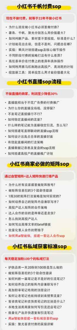 小红书高利润AI经营课2026年7.18-20：起号+爆文+付费+达人+私域，利用AI与SOP实现团队人效翻倍增长
