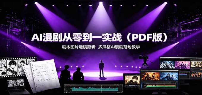 AI漫剧从零到一实战(PDF版):剧本图片运镜剪辑,多风格AI漫剧落地教学