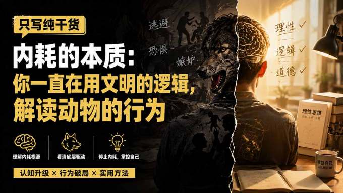 付费文章：只写纯干货-内耗的本质：你一直在用文明的逻辑，解读动物的行为