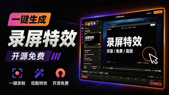 Windows录屏神器来了!一键添加自动缩放、光标润色与画面美化效果,轻松省下笔录屏软件费用 Capptivo