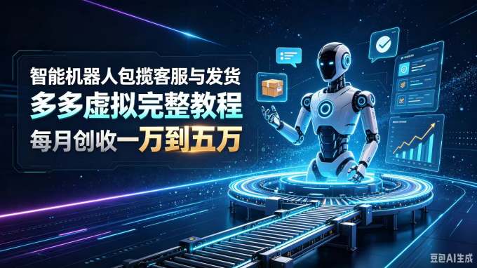 智能机器人包揽客服与发货,多多虚拟完整教程,每月创收一万到五万