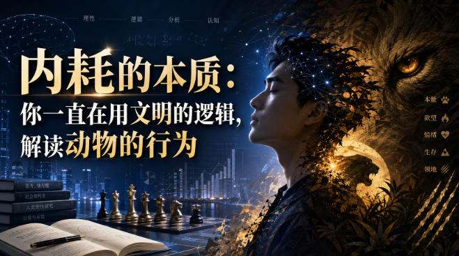 付费文章:内耗的本质:你一直在用文明的逻辑,解读动物的行为