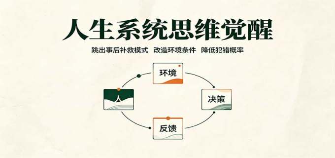 人生系统思维觉醒:跳出事后补救模式,改造环境条件,降低犯错概率