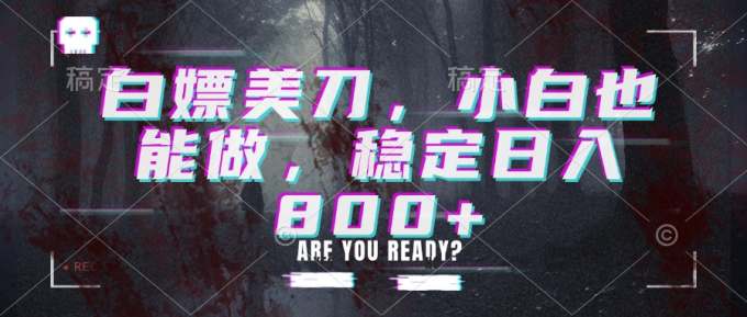 白嫖美刀，小白也能做，稳定日入800+