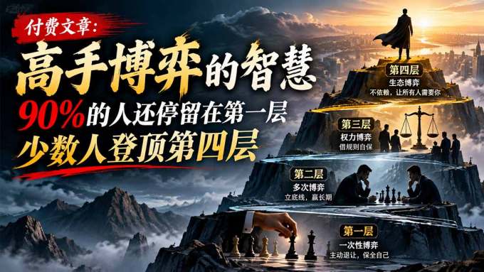 【无水印】付费文章：高手博弈的智慧，90%的人还停留在第一层，少数人登顶第四层