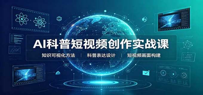 AI科普短视频创作实战课:配套要点文档,文案与视频提示词模板教学