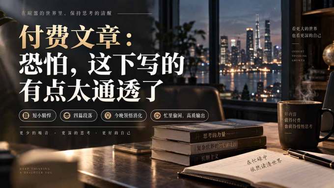 灏泽付费文章：恐怕，这下写的有点太通透了