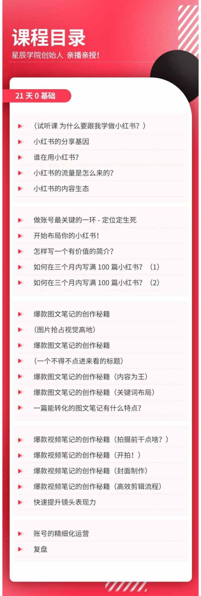 小红书21天图文视频爆款创作课:掌握选题、图片、标题、内容、关键词与脚本剪辑,建立持续创作体系