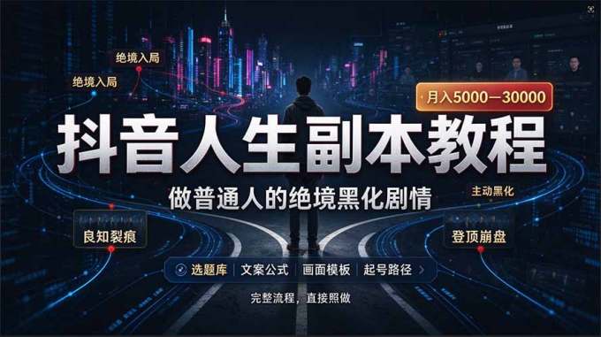 抖音爆火AI人生副本赛道，28作品涨粉33万粉丝，看完自己便可产出爆款