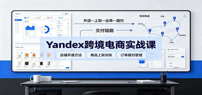 yandex跨境电商实战课：平台入门、开店、物流、选品上架与定价全流程