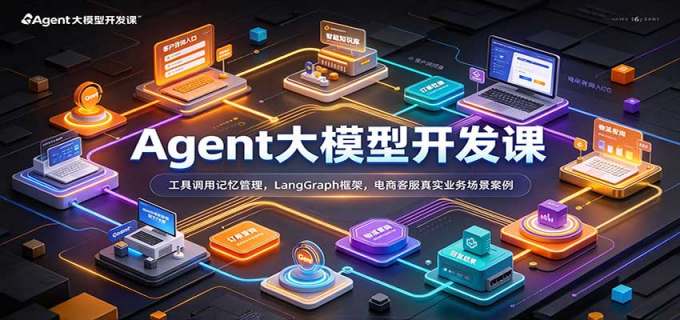 Agent大模型开发课：工具调用记忆管理，LangGraph框架，电商客服真实业务场景案例