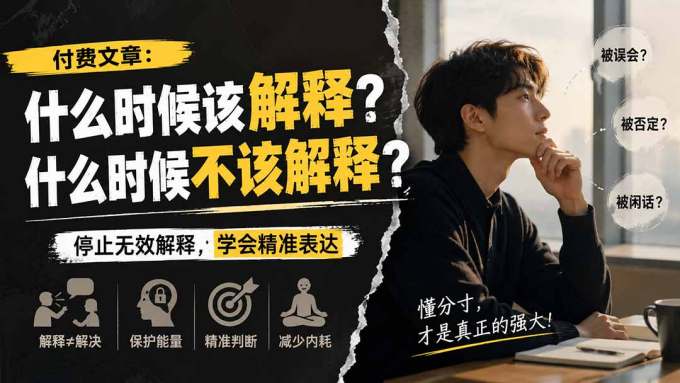 付费文章：什么时候该解释？什么时候不该解释？