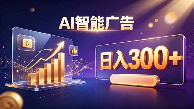 不露脸、不直播，AI 智能广告日入 300 + 是怎么做到的？