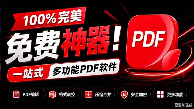 100%完美免费神器！一站式多功能PDF软件，支持PDF格式转换压缩编辑等，简约无广告，太Nice了JOPDF