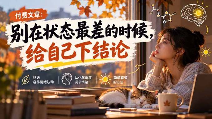 【无水印】某付费文章:别在状态最差的时候,给自己下结论