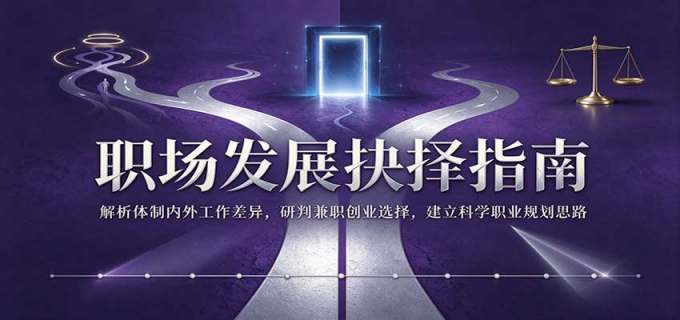 职场发展抉择指南:解析体制内外工作差异,研判兼职创业选择,建立科学职业规划思路