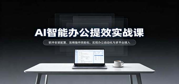 AI智能办公提效实战课：软件安装配置，活用插件技能包，实现办公自动化与多平台接入