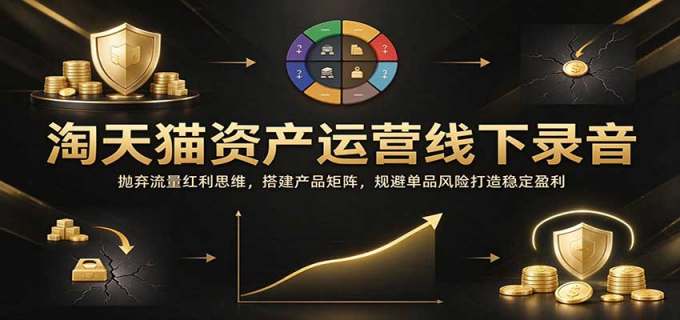 淘天猫资产运营线下录音:抛弃流量红利思维,搭建产品矩阵,规避单品风险打造稳定盈利