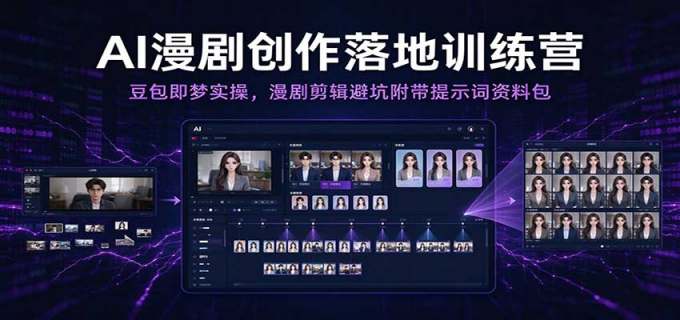 AI漫剧创作落地训练营:豆包即梦实操,漫剧剪辑避坑附带提示词资料包(更新)