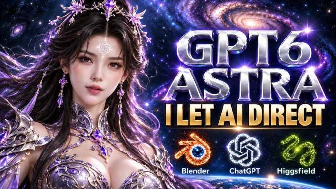 【无水印】让GPT-6 Astra当导演！Higgsfield和Blender实战打造30秒玄幻精准运镜短片！